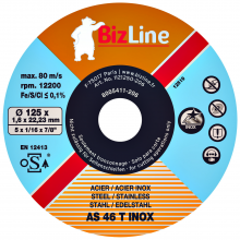 BIZLINE BIZ 781001 10 SLIJPSCHIJVEN RVS/MET D125