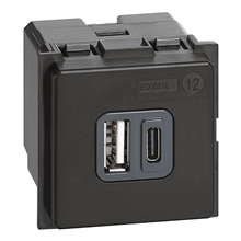 BTICINO T K4287C2 LNOW USB LADER TYPE A+C-3A