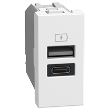 BTICINO T YW4191AC LIGHTN USB OPLADER-A+C 15W 1 M