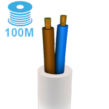 CABLES WITH CPR VTMB2X1WHR100 H05VV-F ECA 2X1 300/500 V