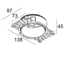 DELTALIGHT 15212 2030 MOUNTING KIT MIDISPY TRIMLESS