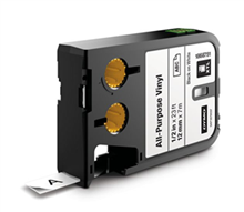 DYMO 1868751 UNIV VINYL 12MM BLACK ON WHITE