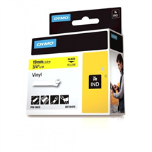 DYMO S0718470 RHINO TAPE VINYL 19MM GEEL