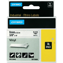 DYMO S0718580 RHINO TAPE VINYL 9MM WIT