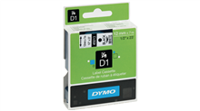 DYMO S0720530 TAPE 12MMX7M ZWART/WIT