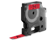DYMO S0720570 TAPE 12MMX7M ZWART/ROOD