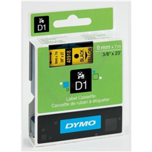DYMO S0720730 TAPE 9MMX7M ZWART/GEEL