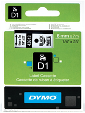 DYMO S0720780 TAPE 6MMX7M ZWART/WIT