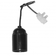 ELECTROPLAST 110/15 FITTING E27 ZWART + LUSTERKLEM