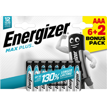 ENERGIZER MAXPAAABL8P ENERGIZER MAX PLUS LR03 AAA BL
