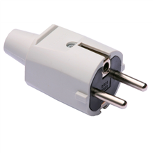 FAMATEL 1105-BBE STEKKER PVC 2POL+A 10-16A WIT