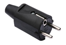 FAMATEL 1106-BE STEKKER RUBBER 2POL+A IP20 ZWA