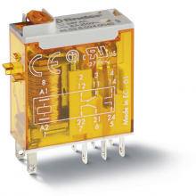 FINDER 46.52.8.024.0040 MINI IND REL+T+MI 2W 24VAC