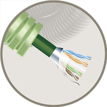 FLEX HFFTP6 GREEN FLEX + FTPCAT6 D20 R100