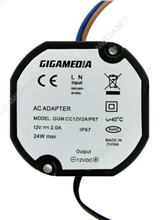 GIGAMEDIA CC12V2AIP67 GGM VOED.1 UITG.12VDC 2A IP67