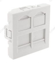 GIGAMEDIA PL45DD GGM 2PORT FACEPLATE 45X45 WH