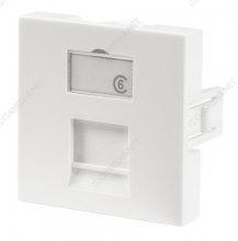 GIGAMEDIA PL45DS GGM 1PORT FACEPLATE 45X45 WH