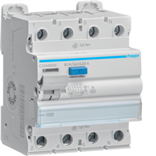 HAGER CDA680E AARDLEKSCHAKELAAR 3P+N 80A 30M