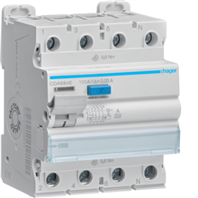 HAGER CDA684E AARDLEKSCHAKELAAR 3P+N 100A 30