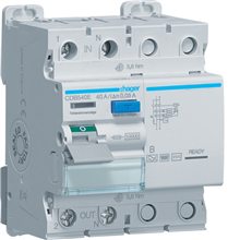 HAGER CDB540E AARDLEKSCHAKELAAR 2P 40A 30MA