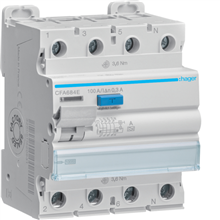 HAGER CFA684E AARDLEKSCHAKELAAR 3P+N 100A 30