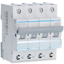 HAGER MWS632A AUTOMAAT 3KA C 3P+N 32A