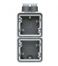 HAGER WNA655 2-V DS VER GRIJS 1 X DBL IN +