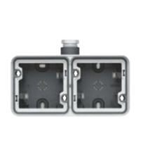 HAGER WNA658 2-V DS HOR GRIJS 1 ENKEL IN +