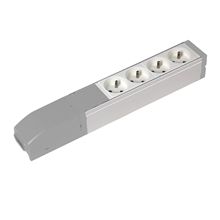 LEGRAND 73451 VOEDINGSBLOK ALU - 4X 2P+A - M