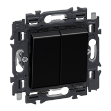 LEGRAND 741742 2X WISSELSCHAK. 10AX 250V ZWAR