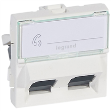 LEGRAND 76504 MOSAIC 2XRJ45 CAT6 UTP 45D