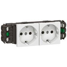 LEGRAND 77402 MOSAIC STOPK DLP 2X2P+A SCHUKO