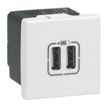 LEGRAND 77594 MOSAIC LADER 2XUSB 1500MA