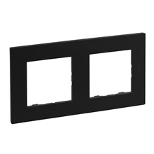 LEGRAND NNP112BL NILOE DUBBEL. AFDEKPLAAT ZWART