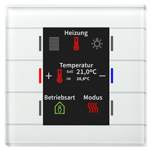 MDT KNX BE-GT2TW.02 KNX GLASTASTER II SMART TEMP.