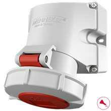 MENNEKES M9182 WANDCONTACTDOOS 32A5P6H400V RO