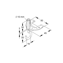 NIEDAX 110102 PLAFONDBEUGEL