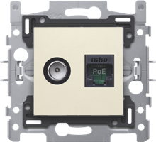 NIKO 100-66158 AANSL. COAX + RJ45 UTP