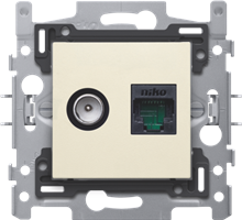 NIKO 100-66258 COAX + RJ45-AANSLUITING