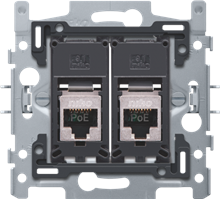 NIKO 170-66156 INBOUWR.2XRJ45 STP CAT5E