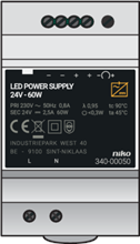 NIKO 340-00050 MODULAIRE VOEDING 24VDC - 60W