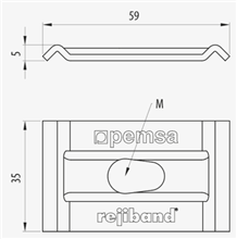 PEMSA 67010144 DG CENTRALE OPHANGBEUGEL M6 EZ