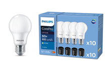 PHILIPS 8720169169272 10X E27 LED 2700K 8/60W+SOCKET