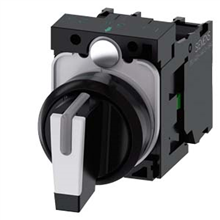 SIEMENS 3SU1100-2BM60-1NA0 DRAAIKKNOP I-O-II ZWART WIT