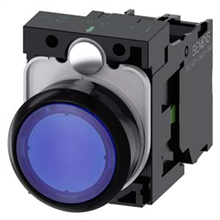 SIEMENS 3SU1102-0AB50-1BA0 VERLICHT DRUKKNOP BLAUW