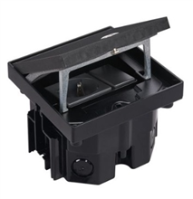 SIMON VDESIMFB122 IP66 KIT VLOERDOOS ZWART MET S