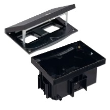 SIMON VDESIMFB202 IP66 KIT VLOERDOOS ZWART MET 2