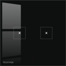 TELETASK-DOMOTICA TDS12020BL TOUCHPANEL AURUS-2 ZWART