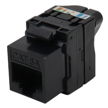 TELEVES CAT6AB-US KEYSTONE RJ45 CAT6A UTP ZWART