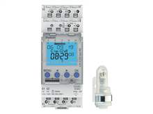 THEBEN 1220130 SCHEMERSCHAKELAAR MET KLOK WAN